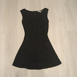 Crochet black sequence dress